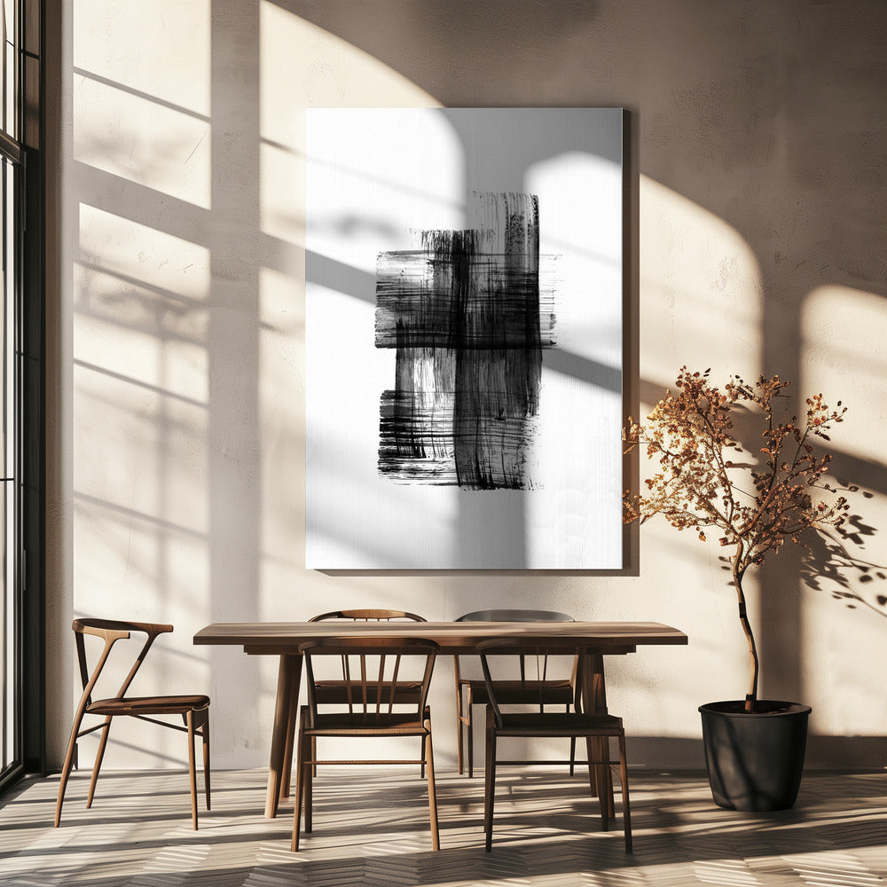Inkt %22zwart Inktstreken Nr. 03%22 | Canvas
