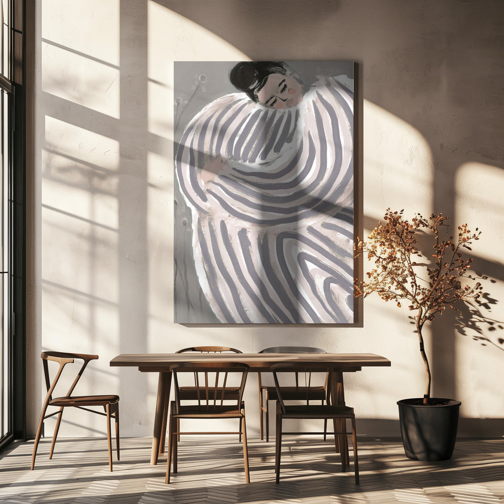 Gestreepte sereniteit | Canvas