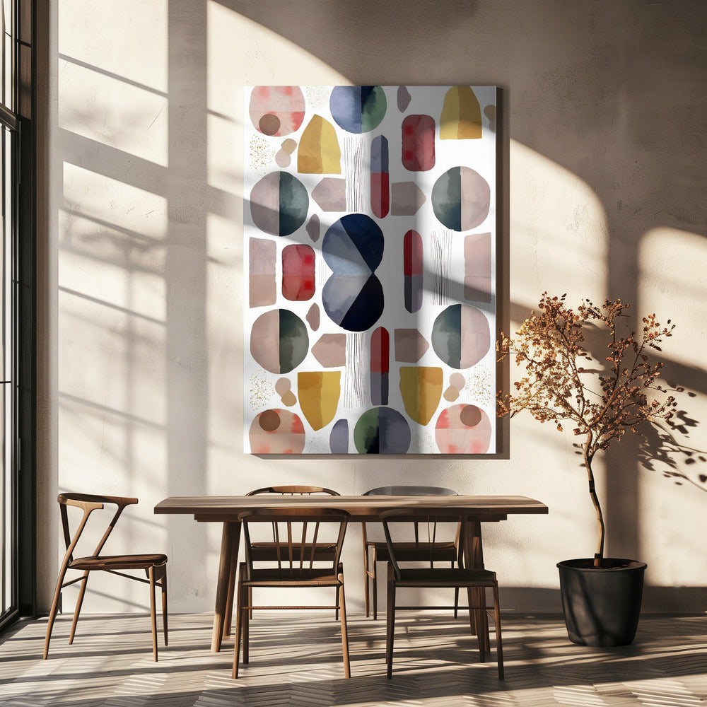 Abstracte geometrische vormen | Canvas