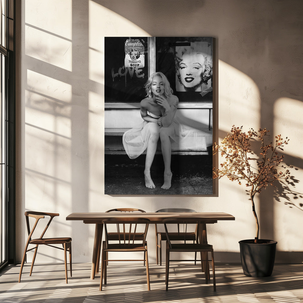 Nieuwe Marilyn Zwart-wit | Canvas