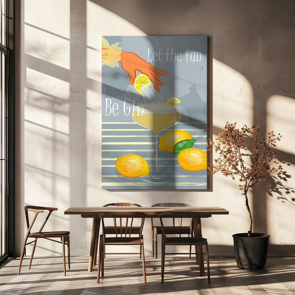 Laat het plezier gin zijn | Canvas