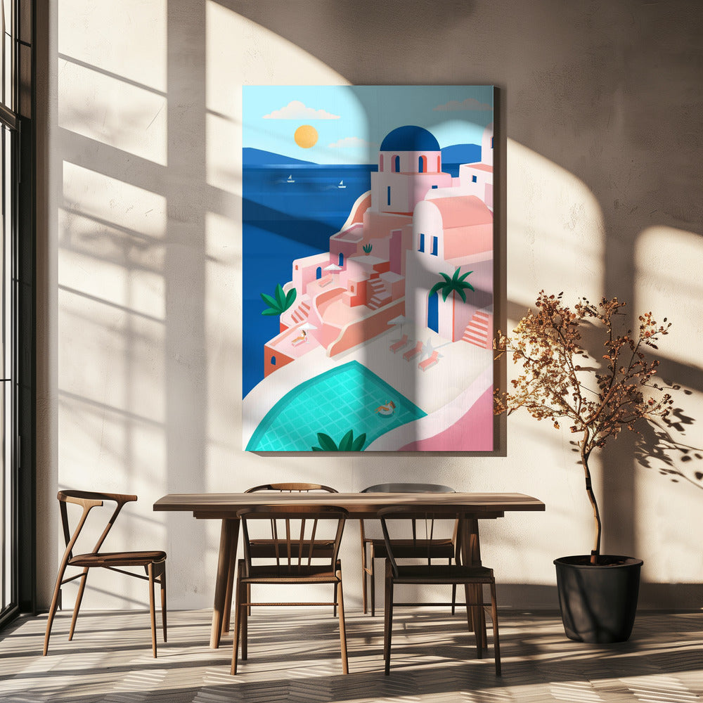 Rustig mediterraan kustlandschap | Canvas