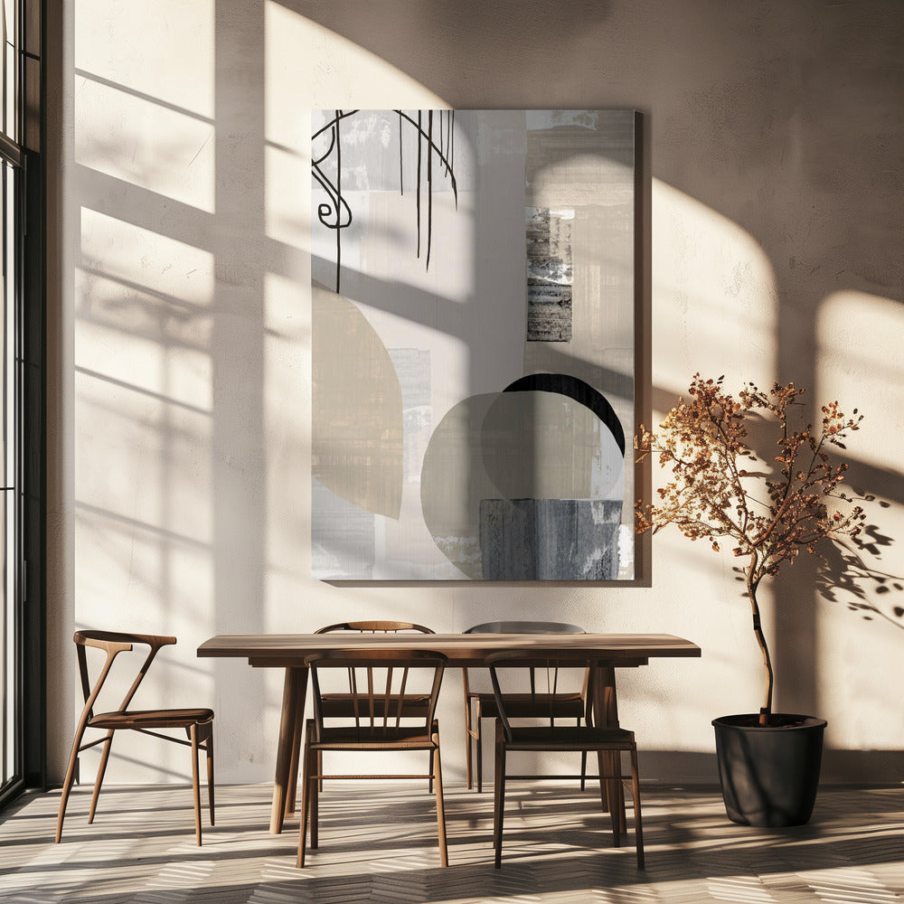 Monochrome vloeibaarheid | Canvas
