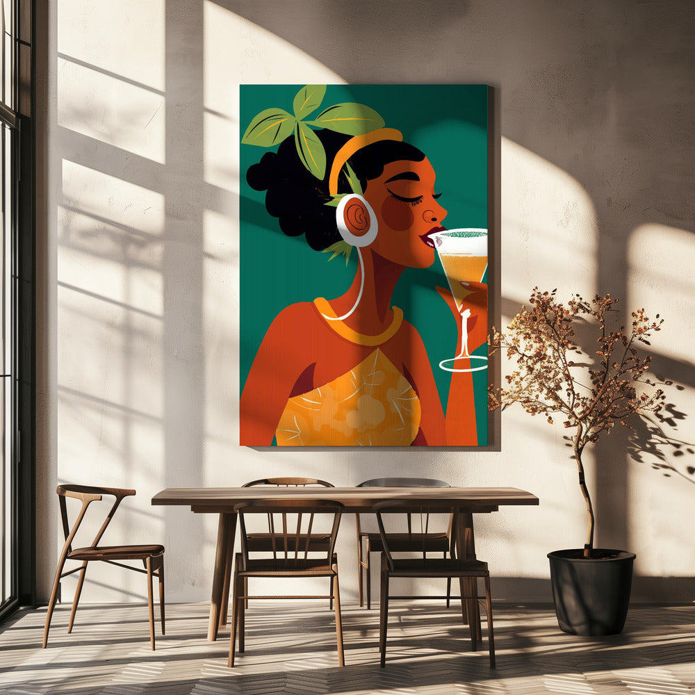 Drink in de tropen | Canvas