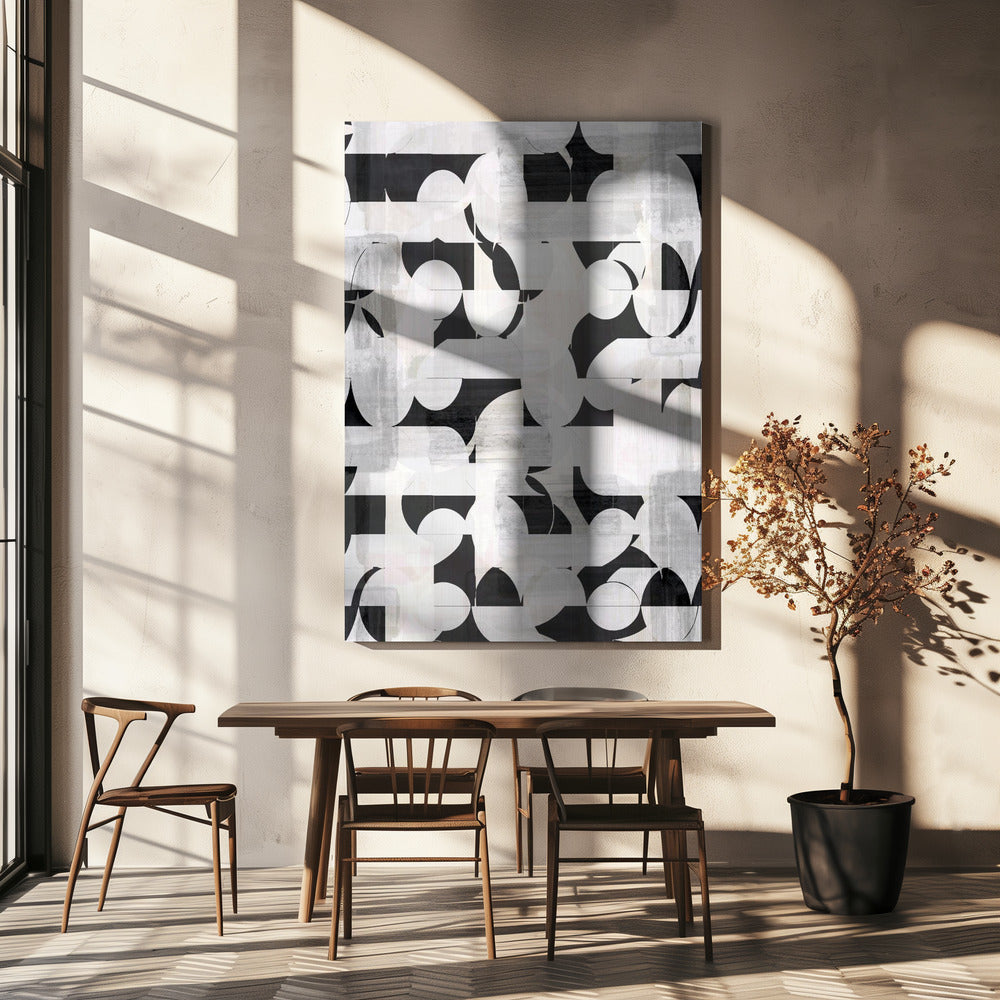 Geometrische vormen en monochrome tinten | Canvas