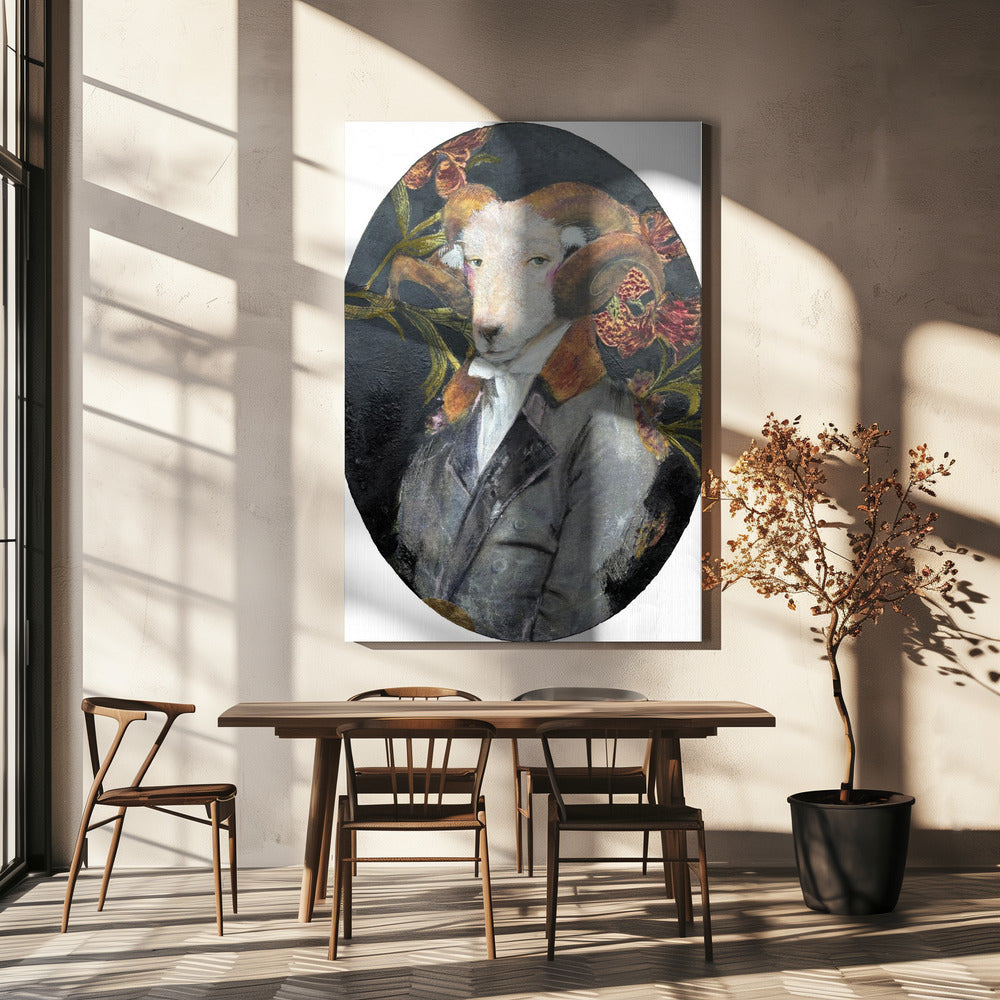 Portret van een koninklijke ram | Canvas