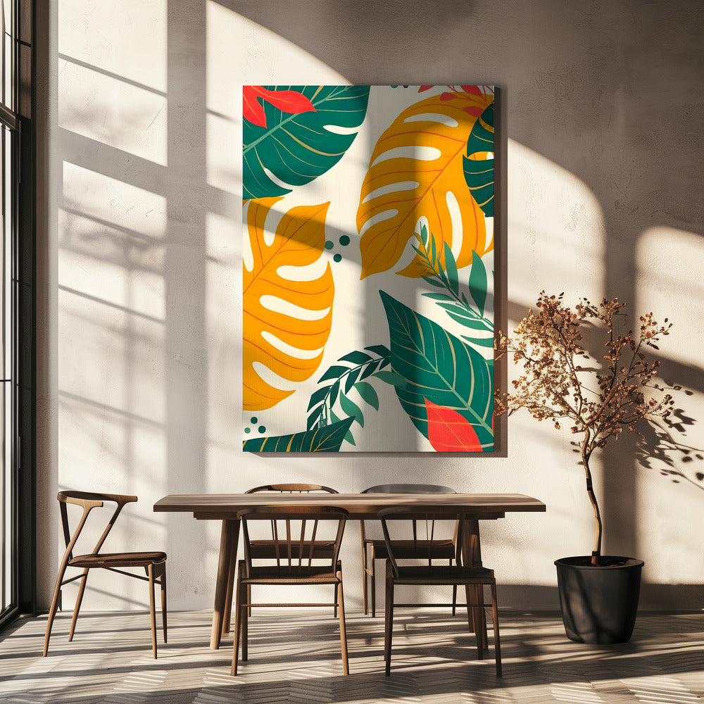 Gouden Tropen Vibes | Canvas