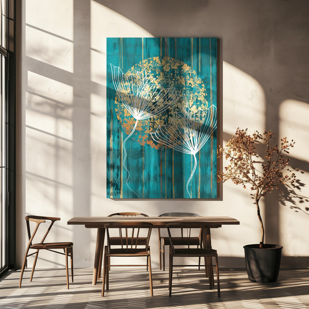 Abstracte botanische kunstprint | Canvas