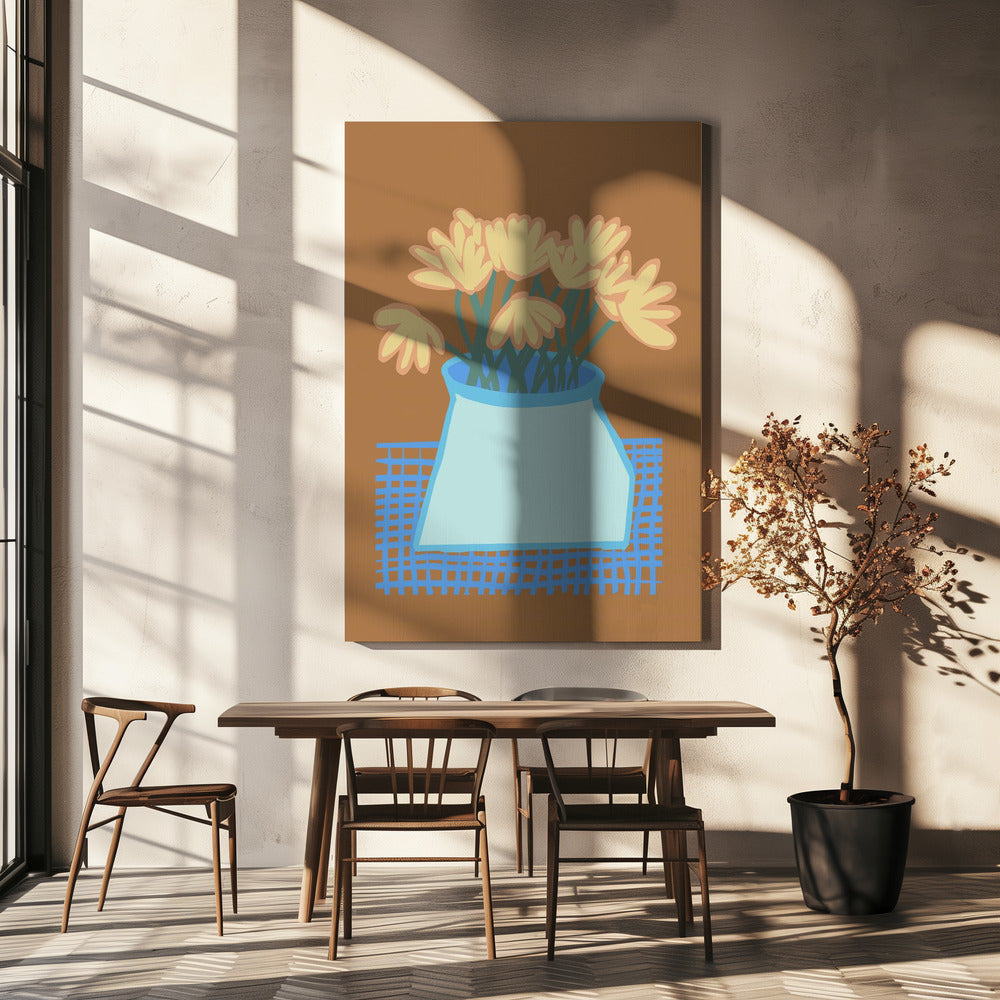 Madeliefjes in vaas | Canvas