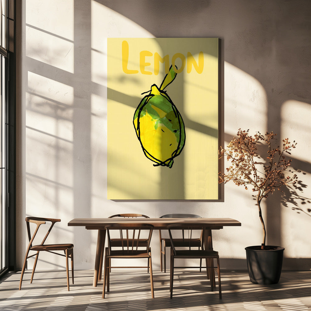 Geel en Groen Citroen | Canvas