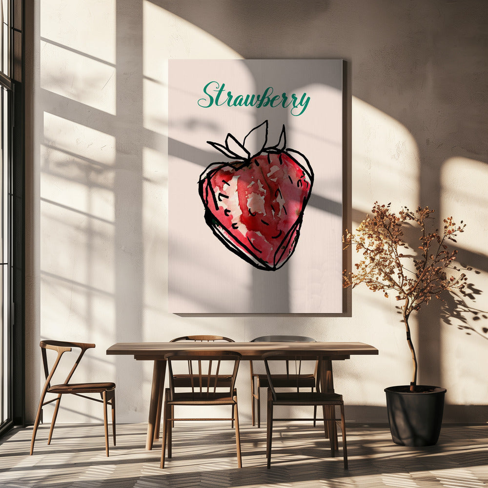 Aardbeiencharme | Canvas