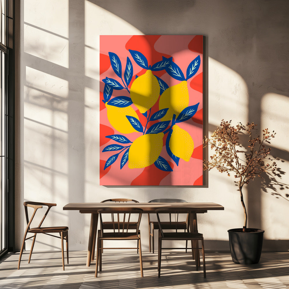 Levendige citroenuitbarsting | Canvas