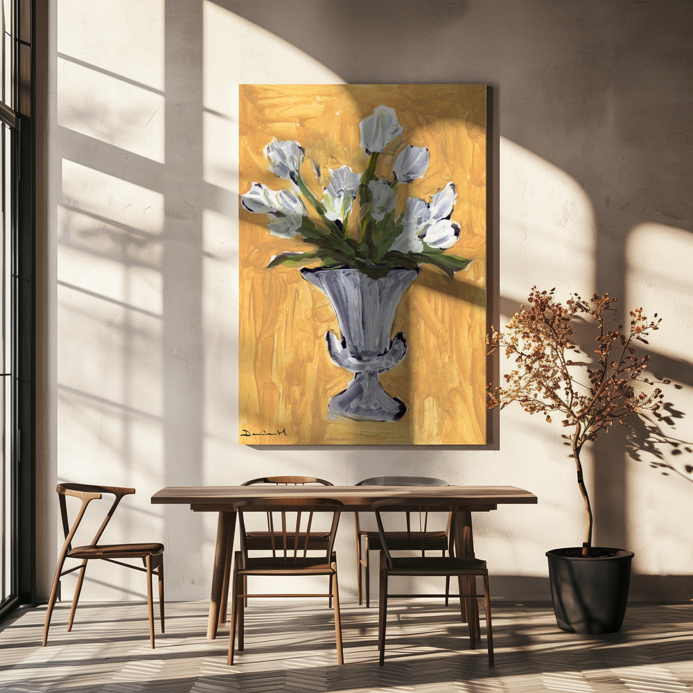 Witte Tulpen | Canvas