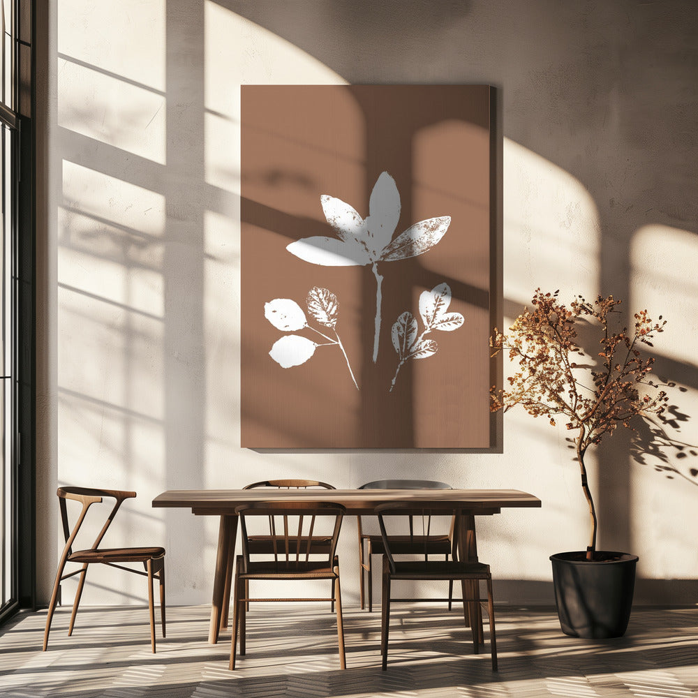 Bladeren in contrast | Canvas