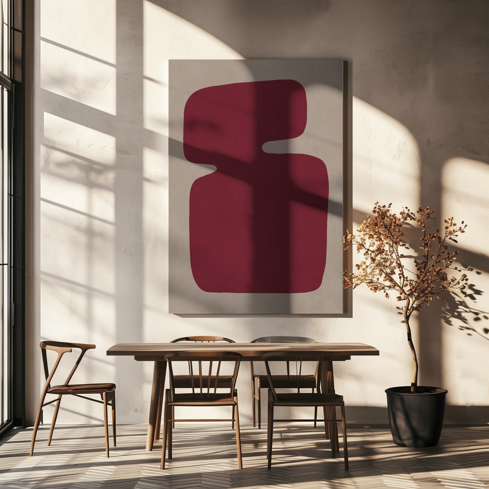 Crimson Silhouette | Canvas