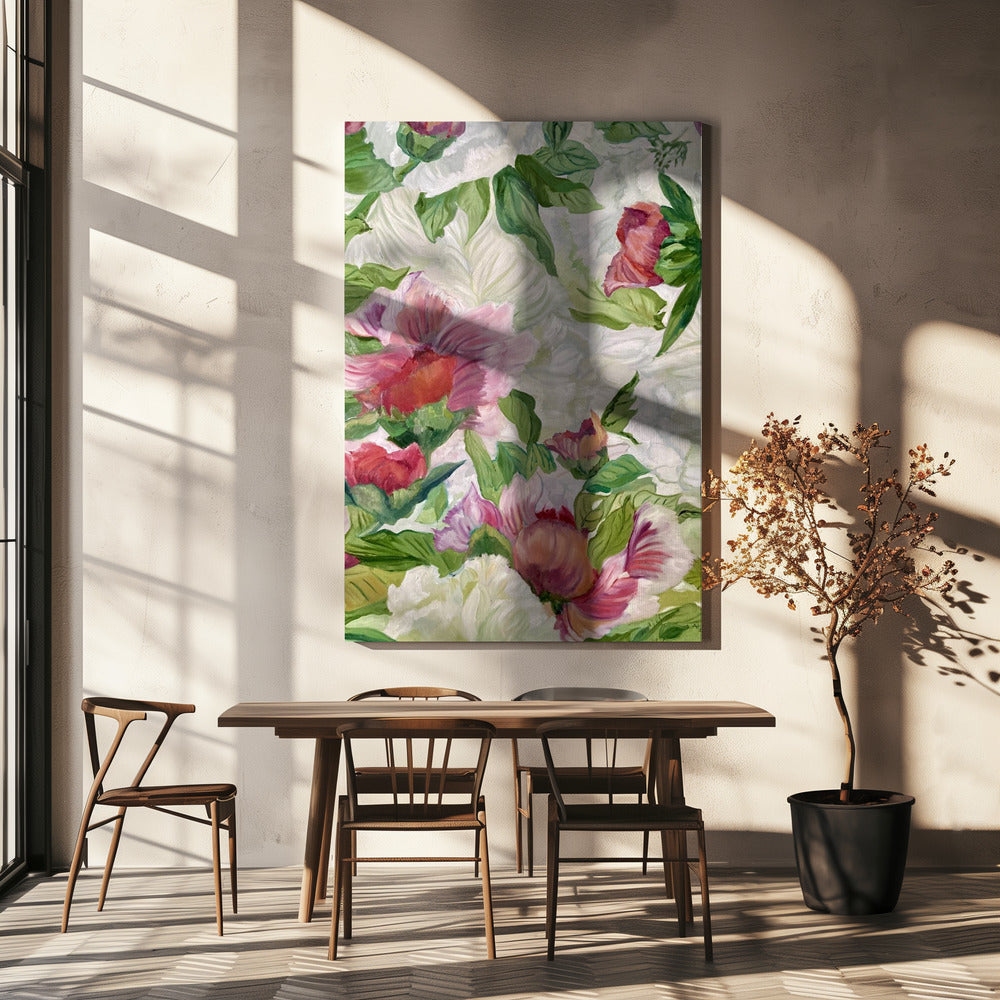 Levendig bloemenkunstwerk | Canvas