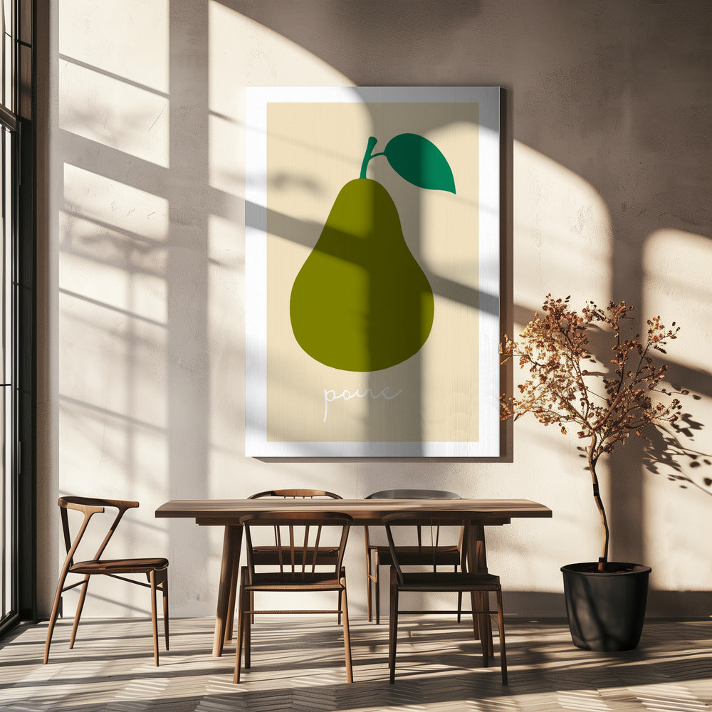 La Poire (donkergroen) | Canvas