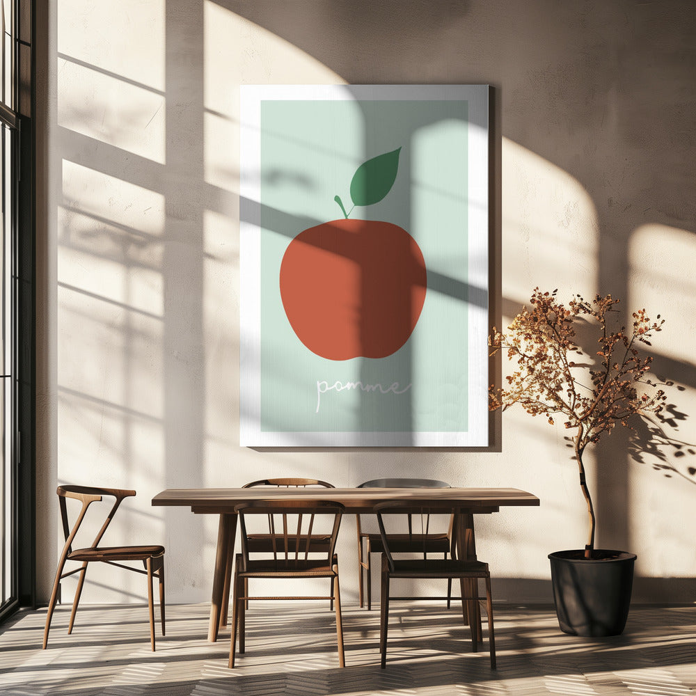 La Pomme (gedempt rood) | Canvas