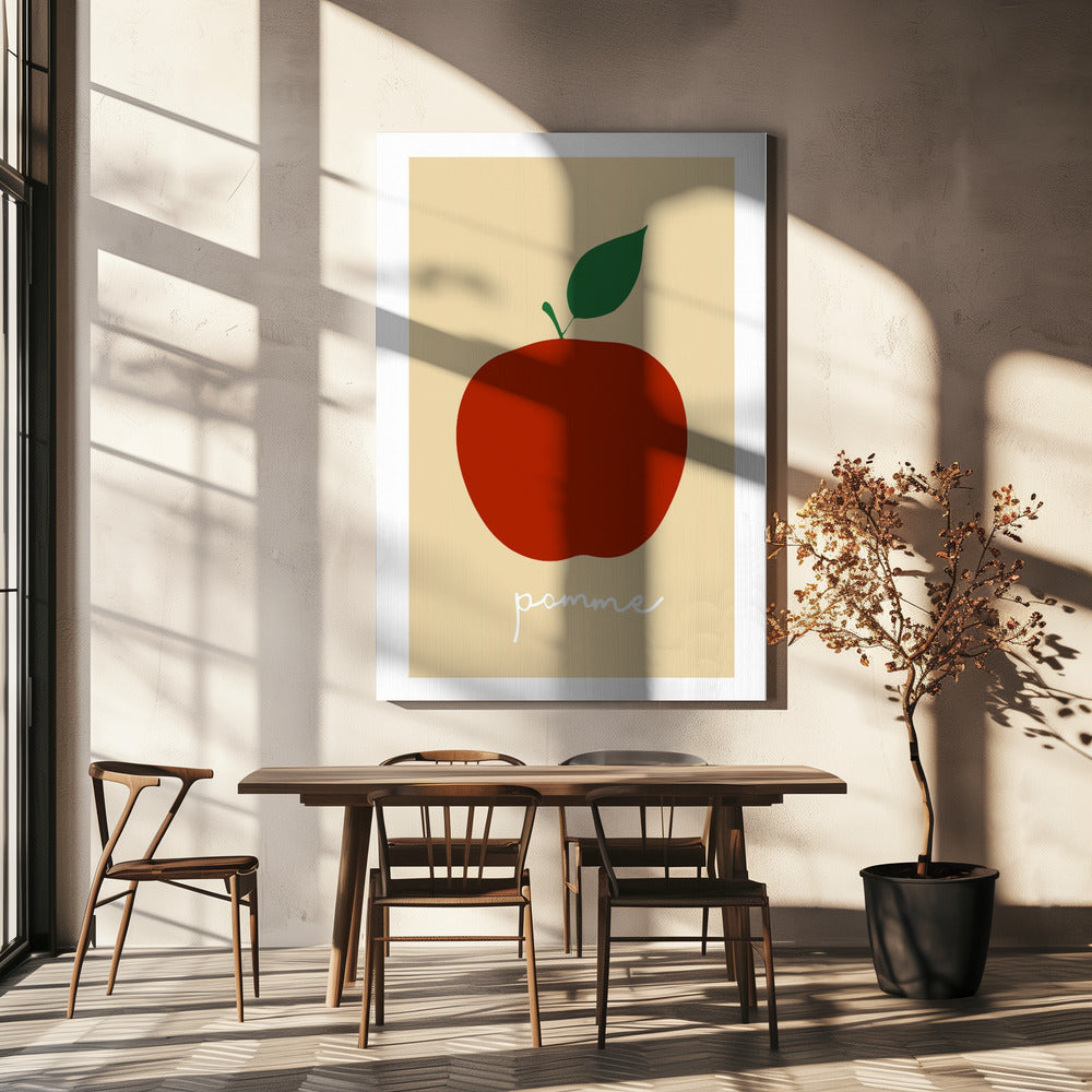 La Pomme (helderrood) | Canvas