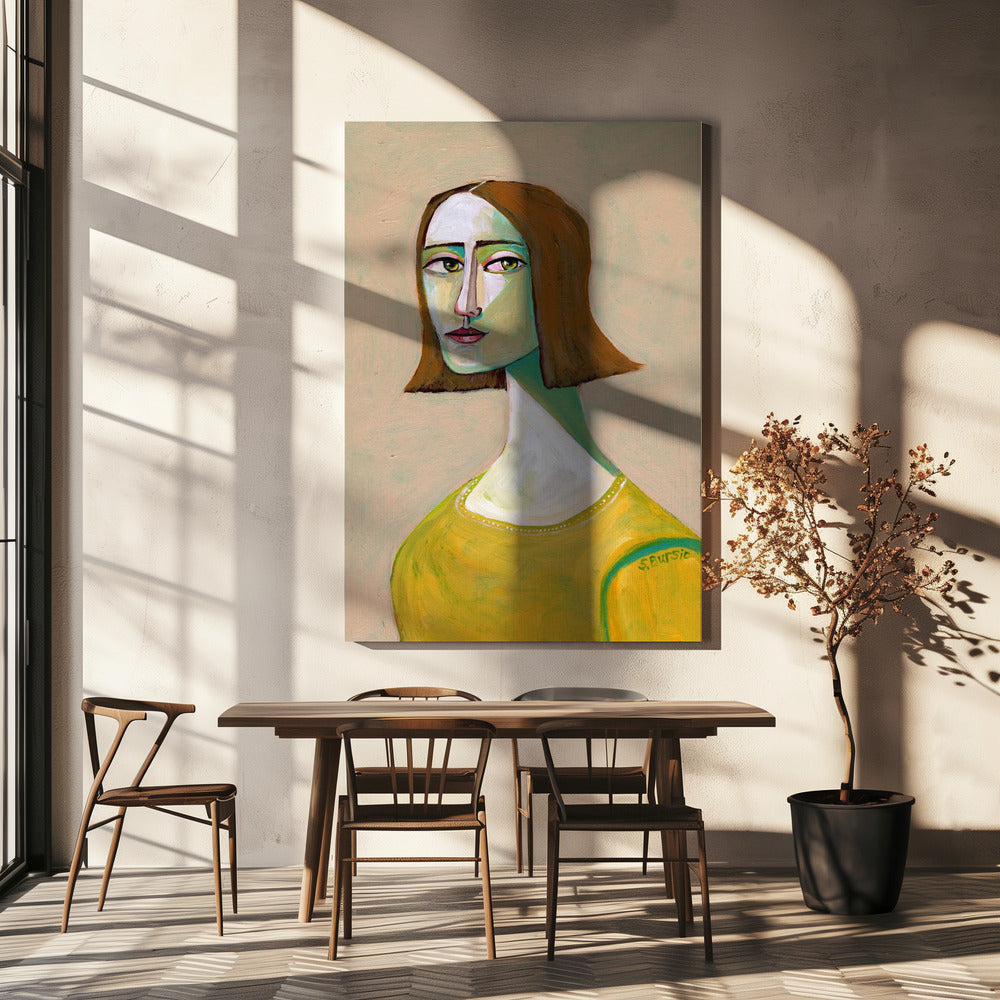 Brunette dame met de look | Canvas
