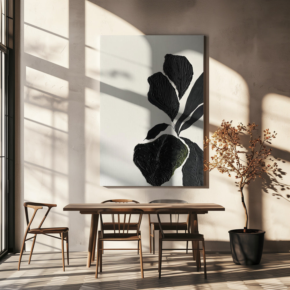 Gestructureerde blad elegantie | Canvas