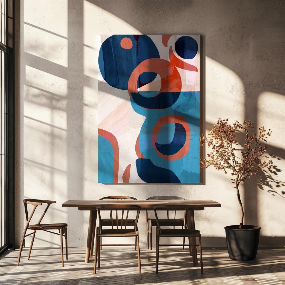 Geometrische vormen en levendige kleuren | Canvas