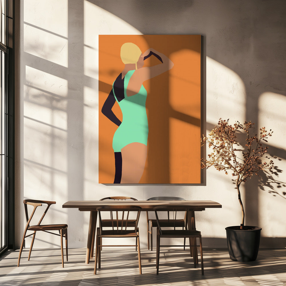 Vintage zwemmerposter | Canvas