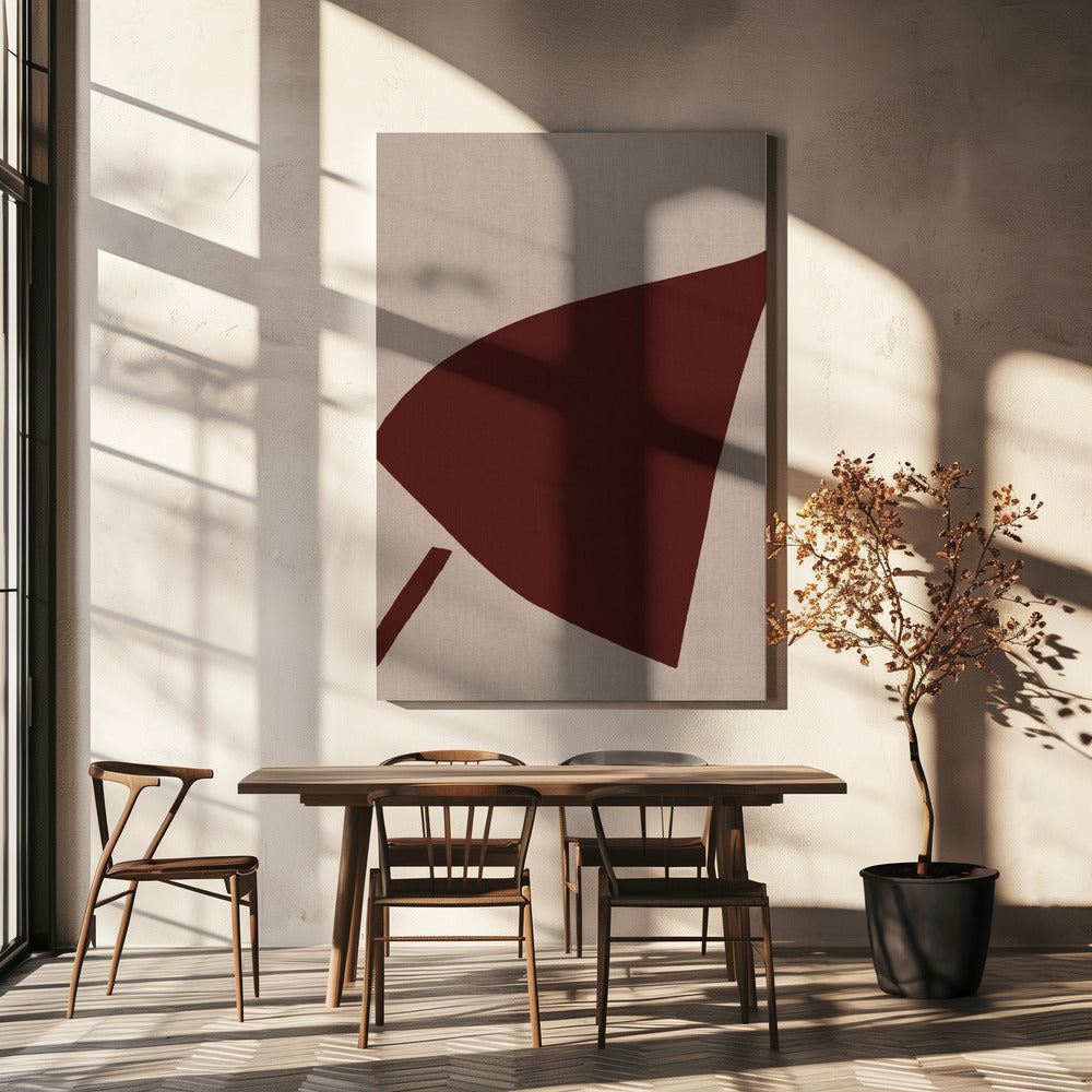 Rode geometrische compositie | Canvas