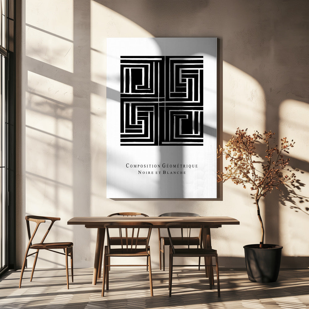 Compositie Géométrique Noire et Blanche | Canvas
