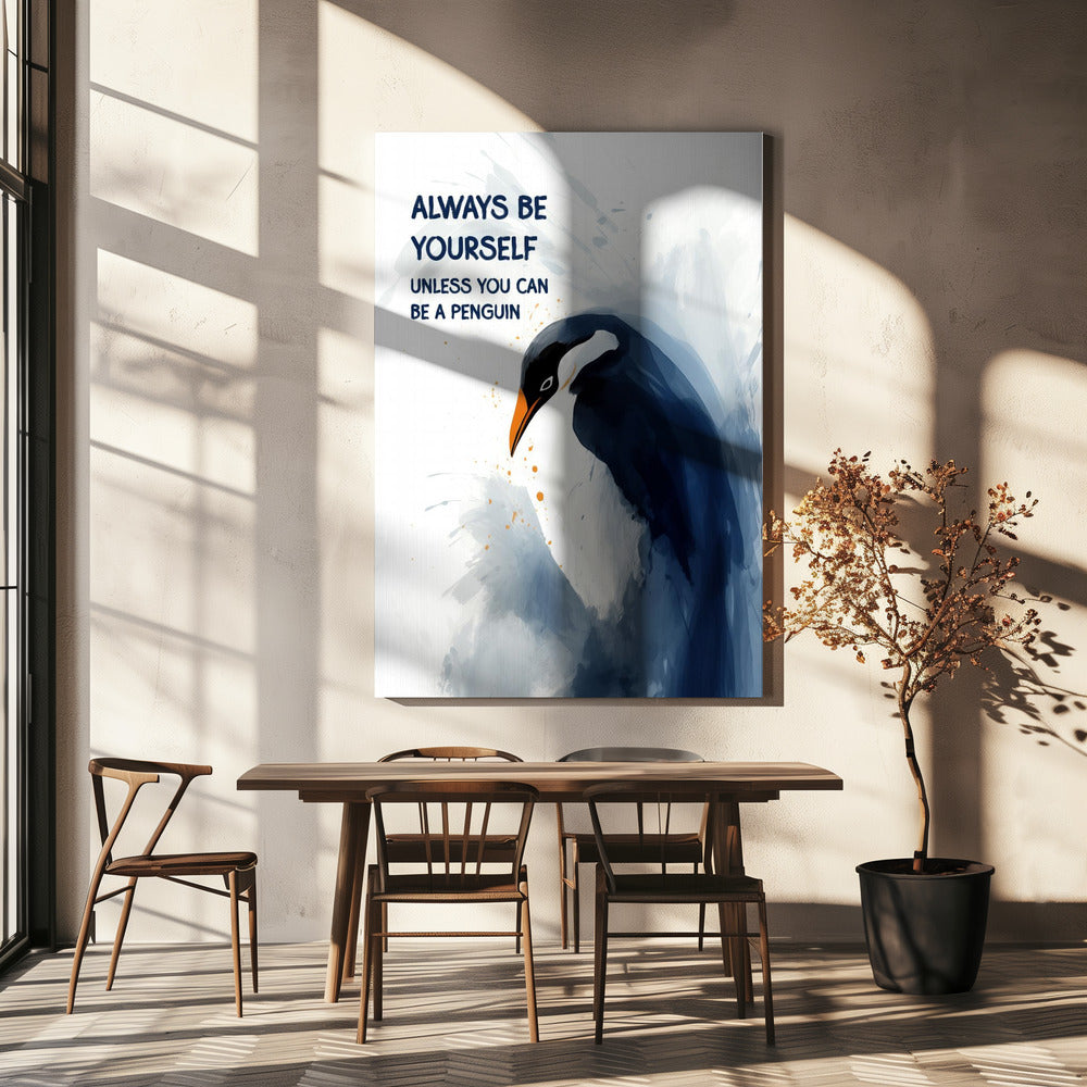 Wees een pinguïn | Canvas