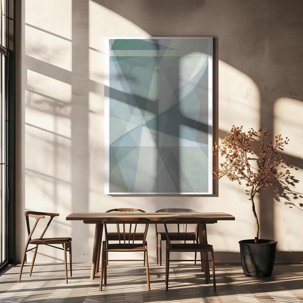 Zachte pasteltinten die geometrische vormen vormen | Canvas