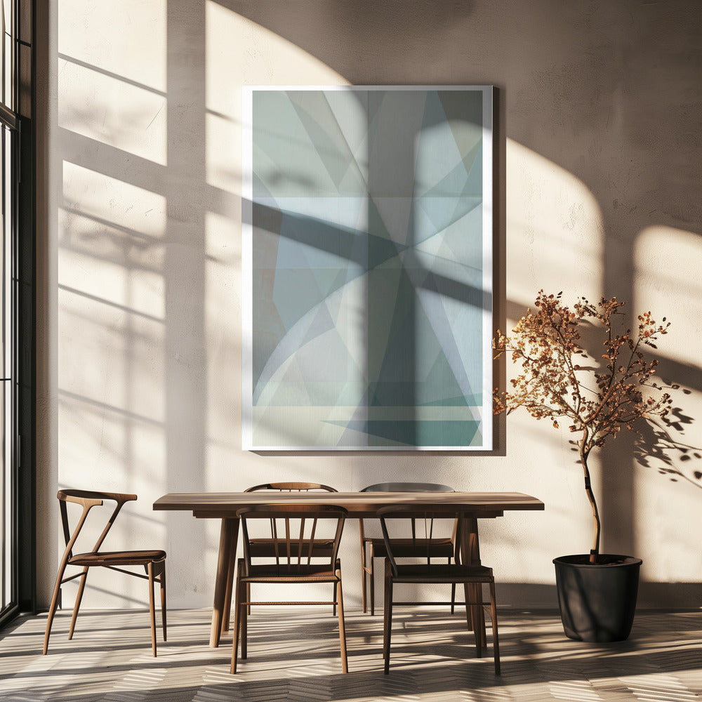 Geometrische vormen in gedempte tinten | Canvas