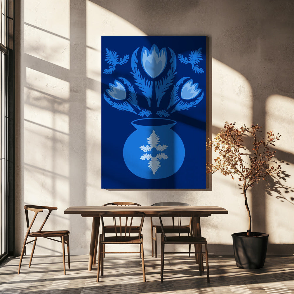 Lichtblauwe tulpen | Canvas