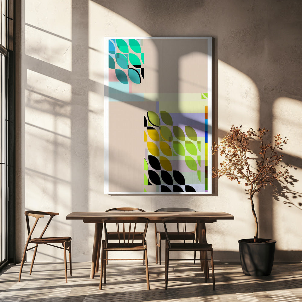 Colorful Leaf Like Shapes | Canvas