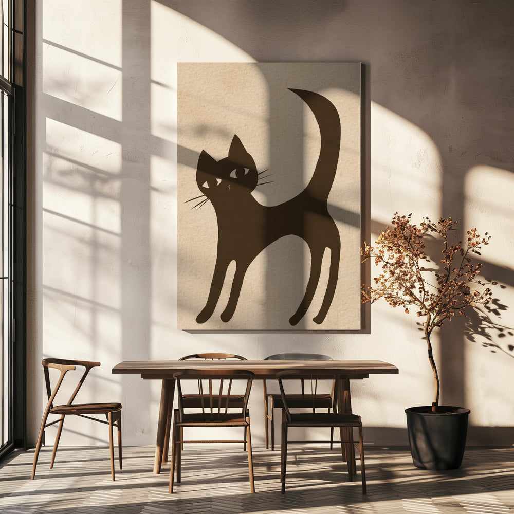 Bruine kat | Canvas