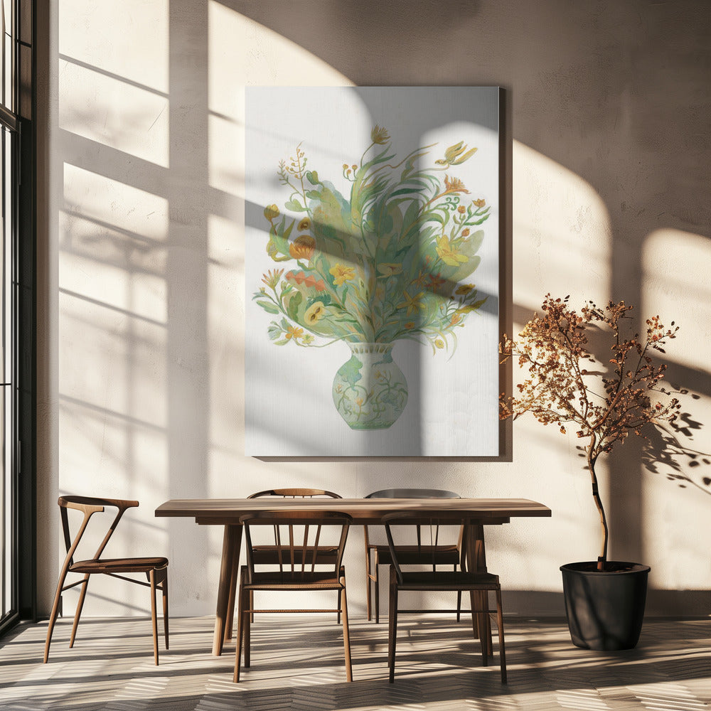 Een vaas vol bloemen | Canvas