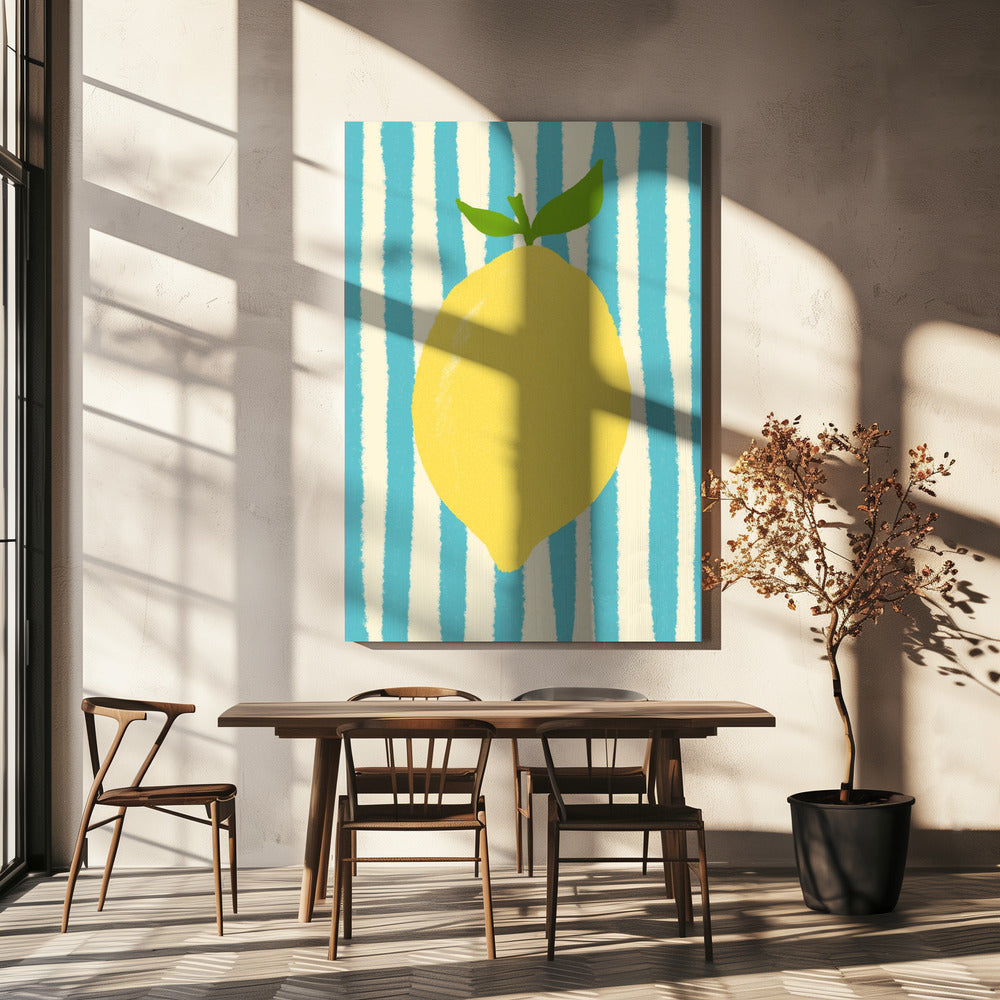 Limone lichtblauw | Canvas