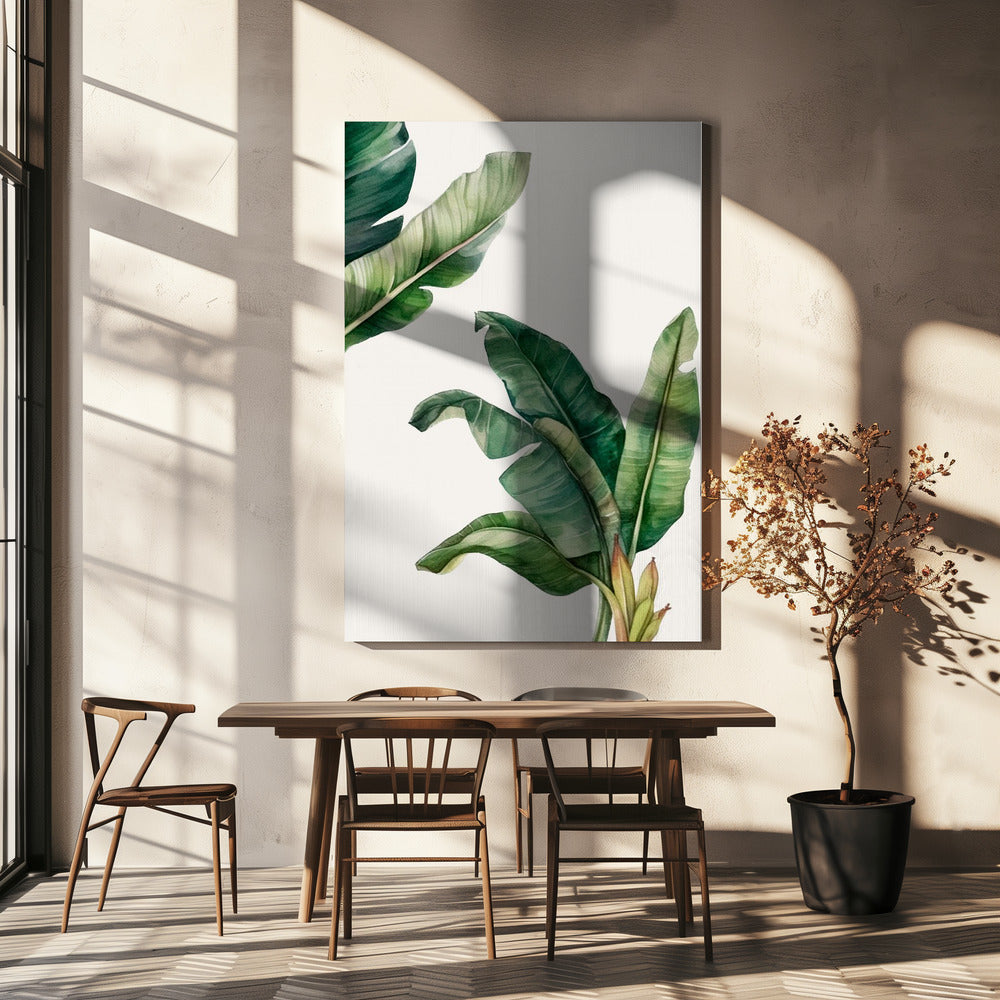 Groene bladeren | Canvas