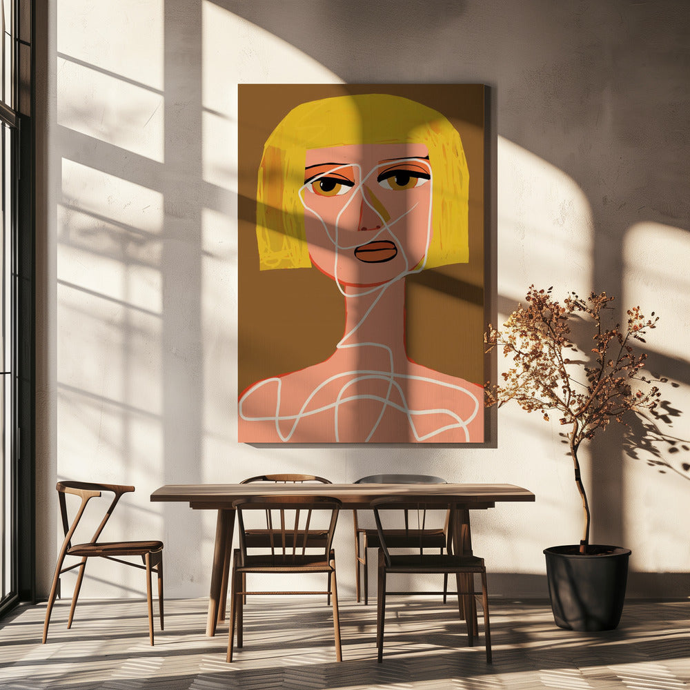 Vastgebonden vrouw Verward | Canvas