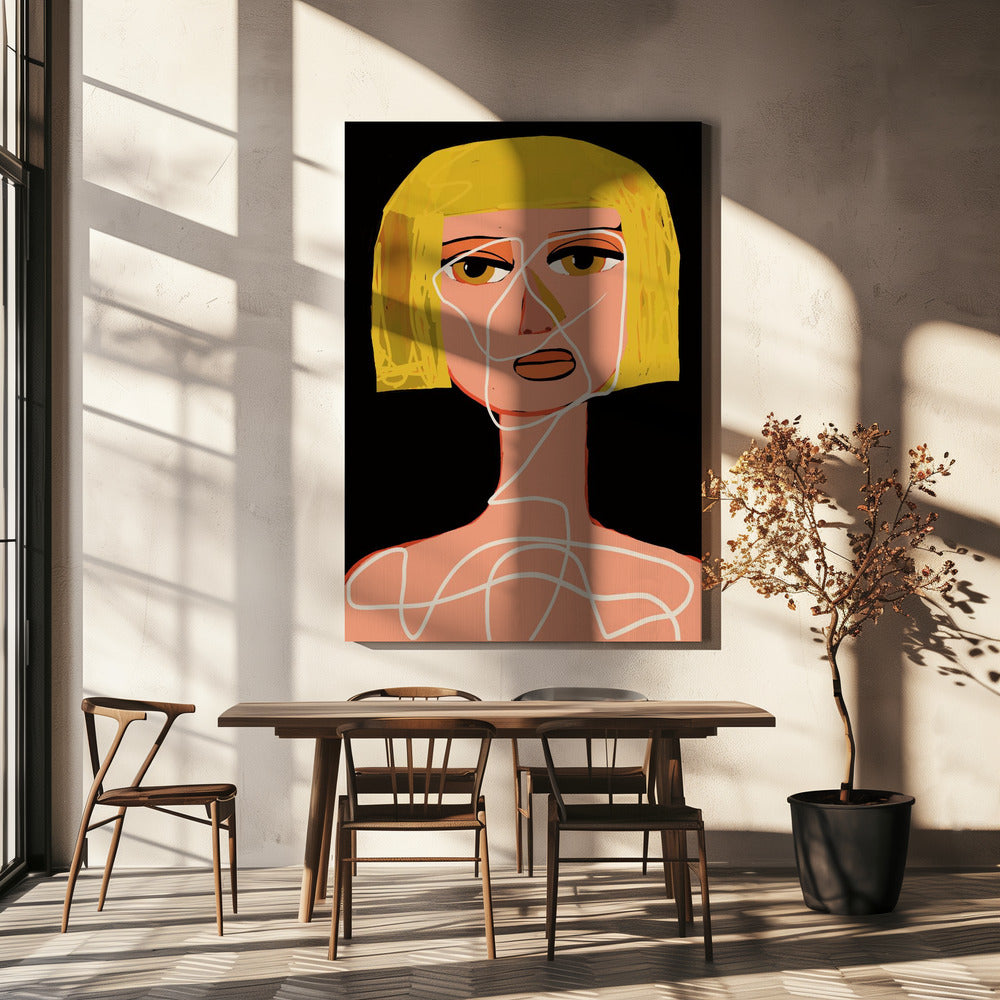 Vastgebonden vrouw Verward | Canvas
