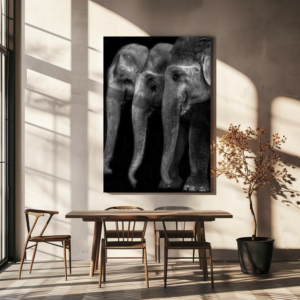Het grootste meesterwerk van de natuur, een olifant; het enige onschadelijke grote ding ... | Canvas