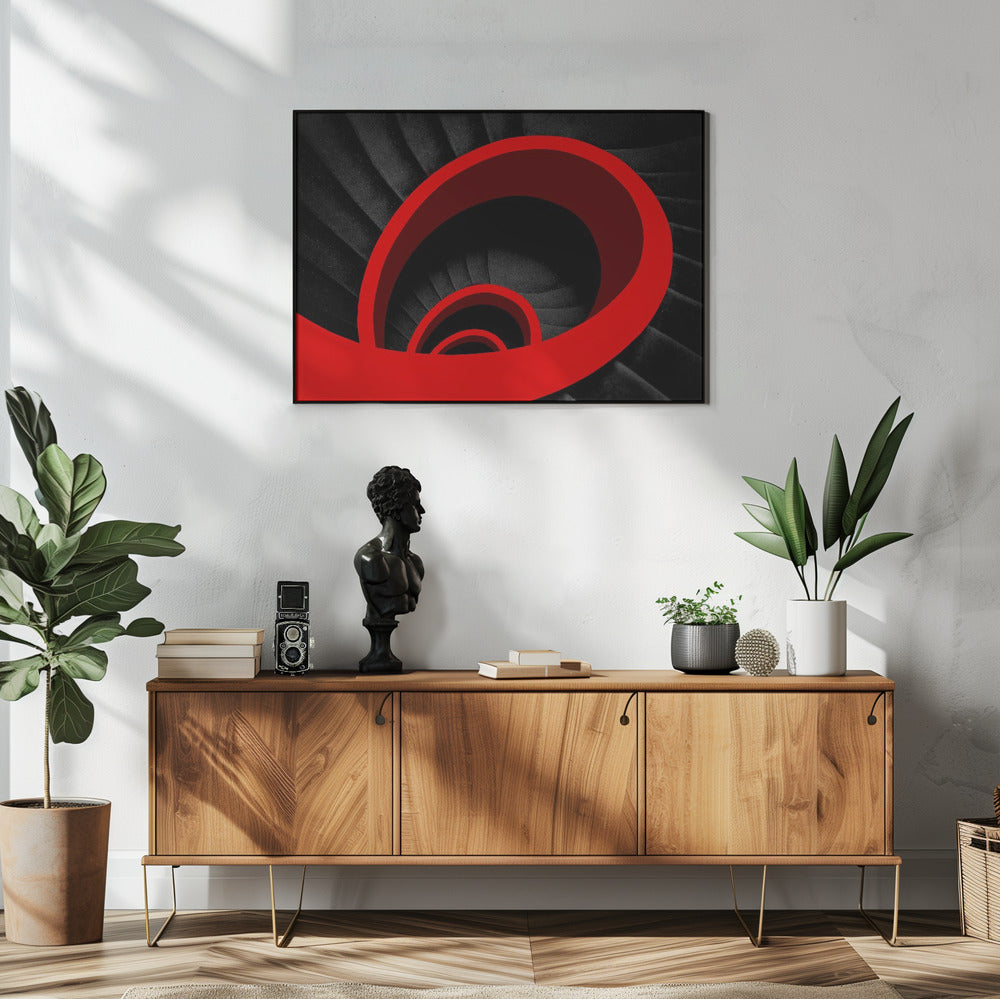 Een rode spiraal | Poster