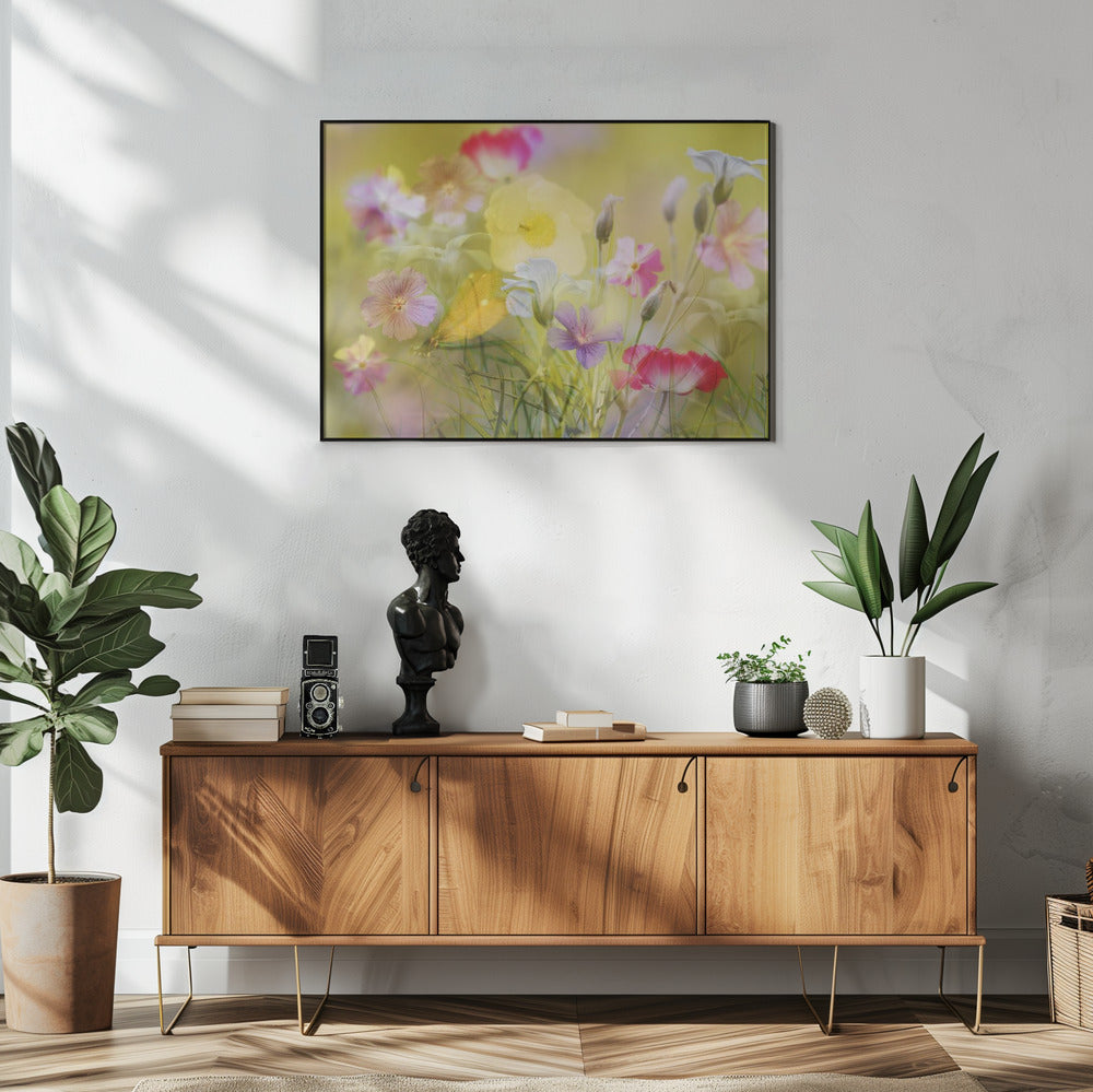 Kleine tuin in een zomerveld | Poster