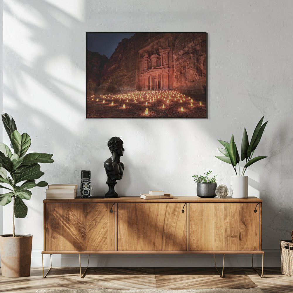 Petra bij nacht | Poster