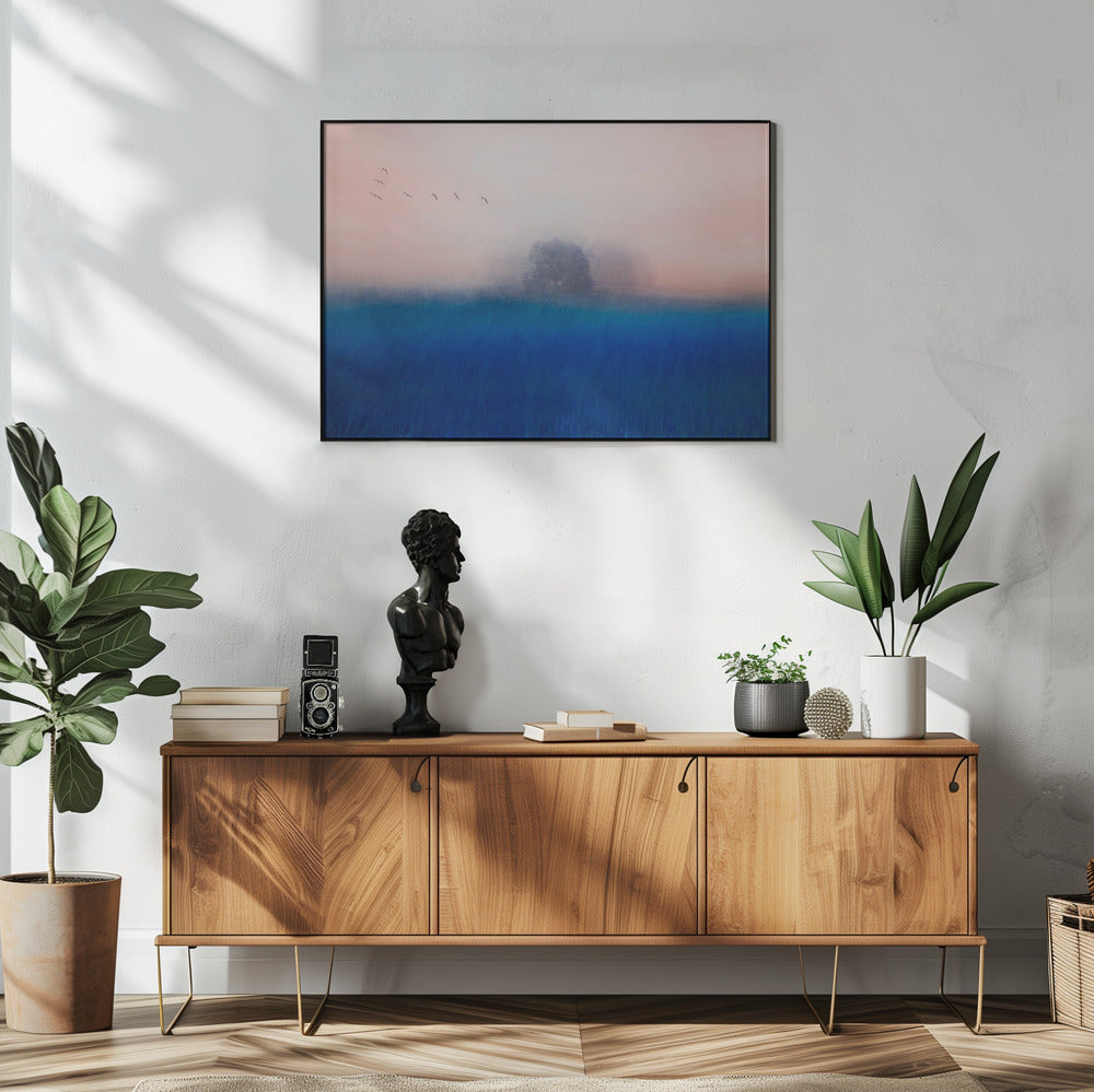 De boom op het blauw | Poster