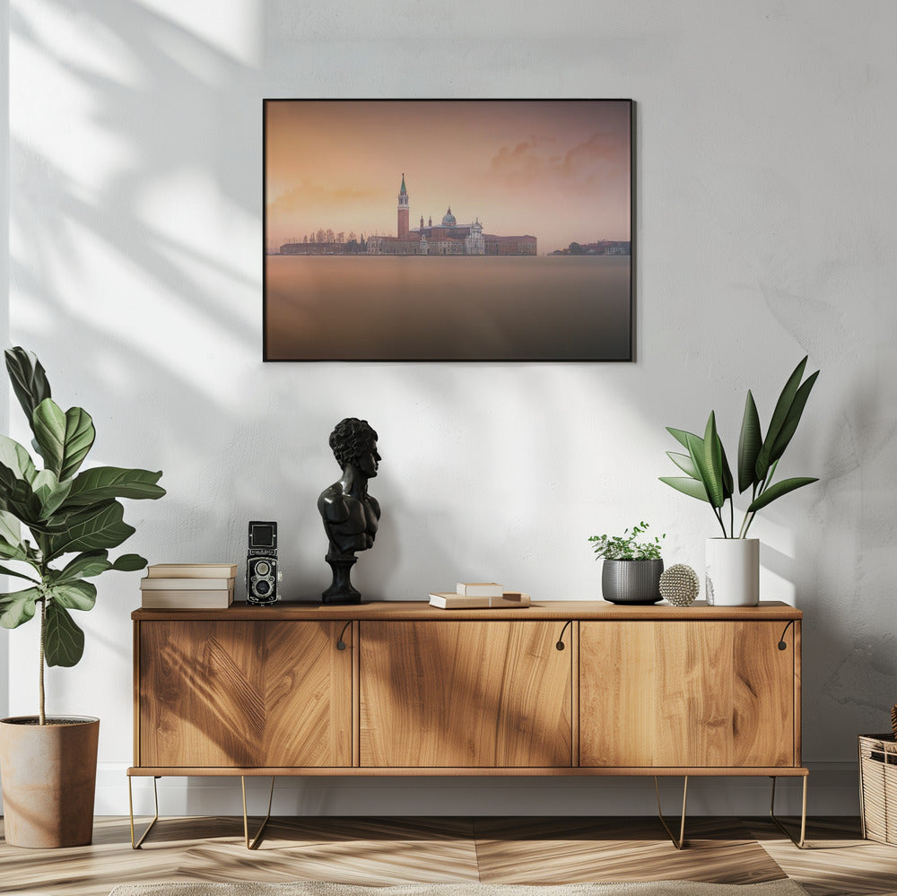 Roze zonsopgang in Venetië | Poster
