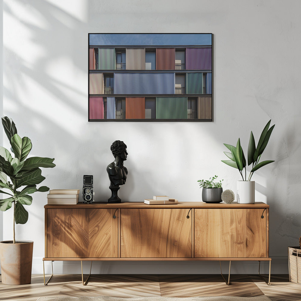 Kleurrijke muur | Poster