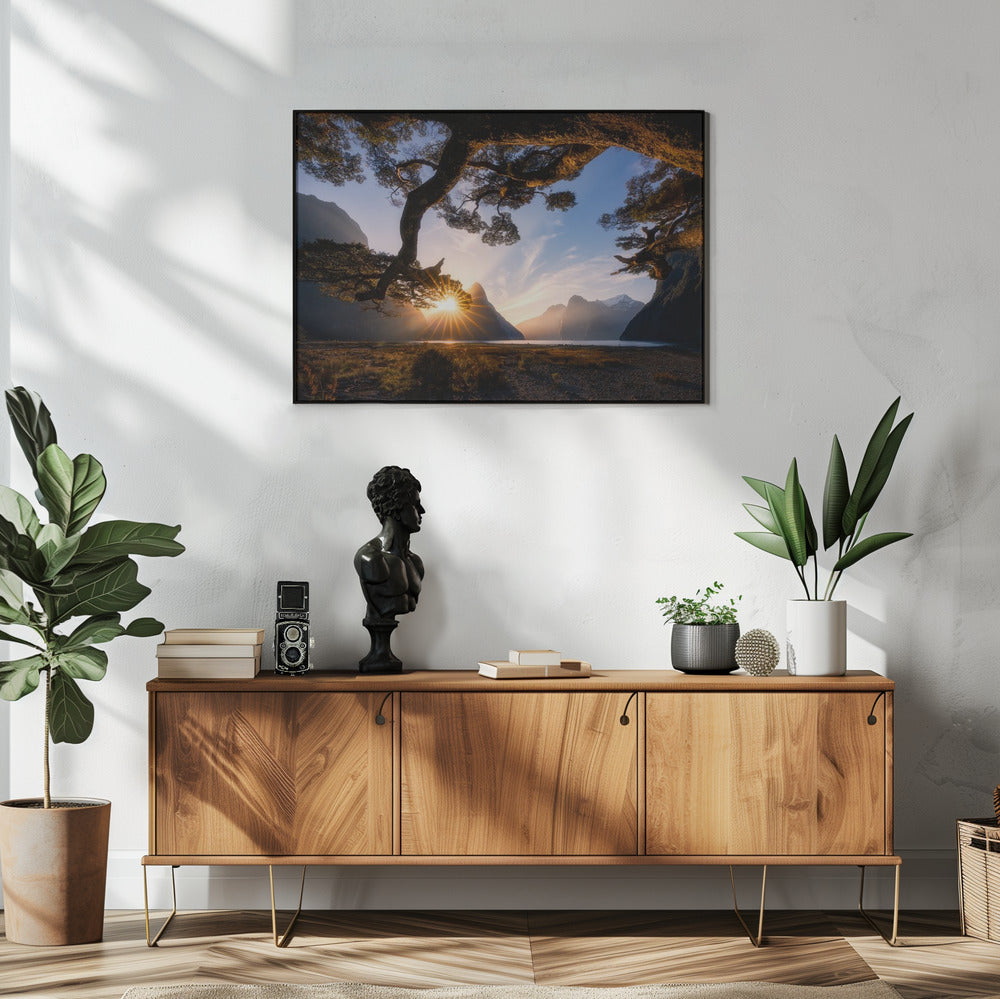 Zonnige dag in Milford Sound | Poster
