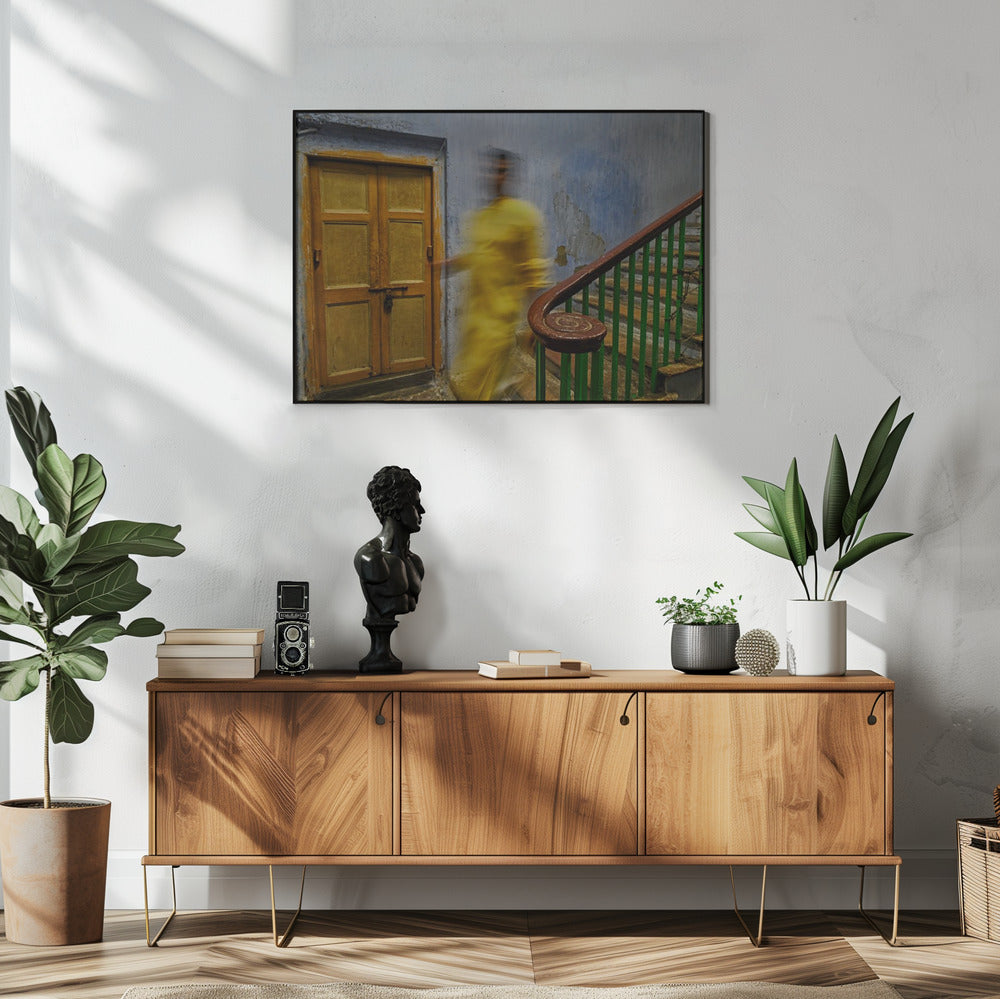 Man in stair case | Poster