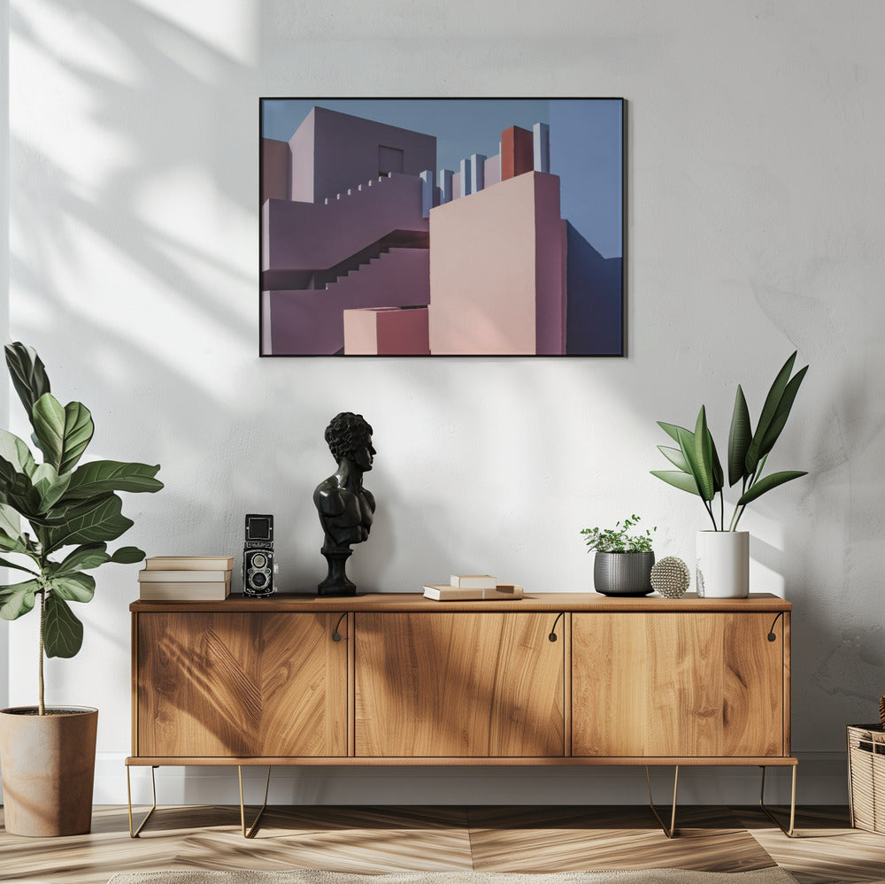 Muurschildering Rood #9 | Poster